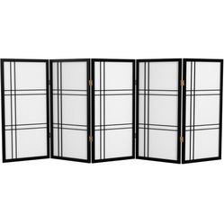 3ft. Short Double Cross Shoji Screen On Black 