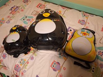 Kids Animal Hard Shell Backpacks Set of 3