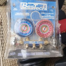 2 Brass Valve Manifold set with hoses