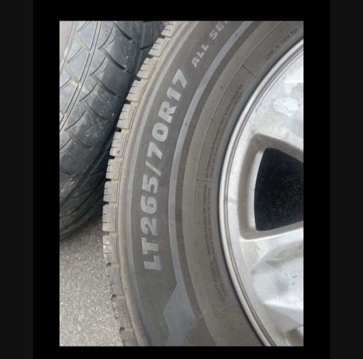 4 X LT265/70r17 6x135 6x5.31 Ford F-150 Stock Wheels Rims With Tires!!