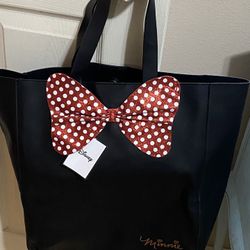 Minnie mouse extra large lightweight tote bag large sparkly bow