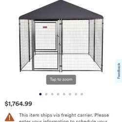 Lucky Dog Grey STAY Series Presidential Kennel, 120" L X 120" W X 72" H $1,000