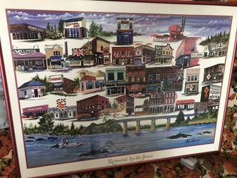 Professionally Framed Rick Ramano Print Richmond by the James