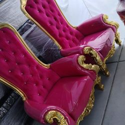 Hot Pink Throne Chair 