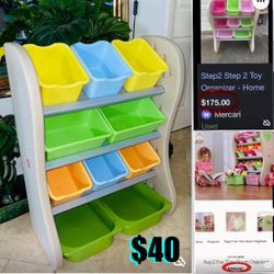 $40 Step2 Fun Time Room organizer like new heavy Duty plastic great for indoor/outdoor toys