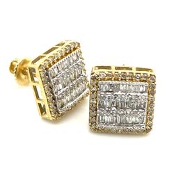 10k Gold Diamond Cluster Ring Baguettes .6ctw 135510 9