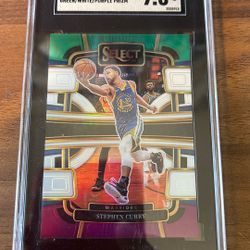 2023-24 Panini Select - Concourse Stephen Curry #56 Green White Purple Prizm