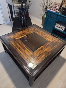 Square Glass Top Coffee Table