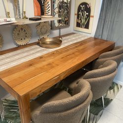 Dining Room Table Greyburn Pecan Brown Finish Rectangular Dining Table For 6 With Tapered Square Legs (68.9 In. L X 29.9 In. H)