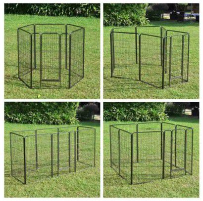 Heavy Duty Dog Playpen 8-Panel Pet Gate Crate Kennel Cage Fence Pen