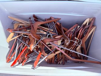 60+ Bulk Lot of Quality Wooden Clothes Hangers