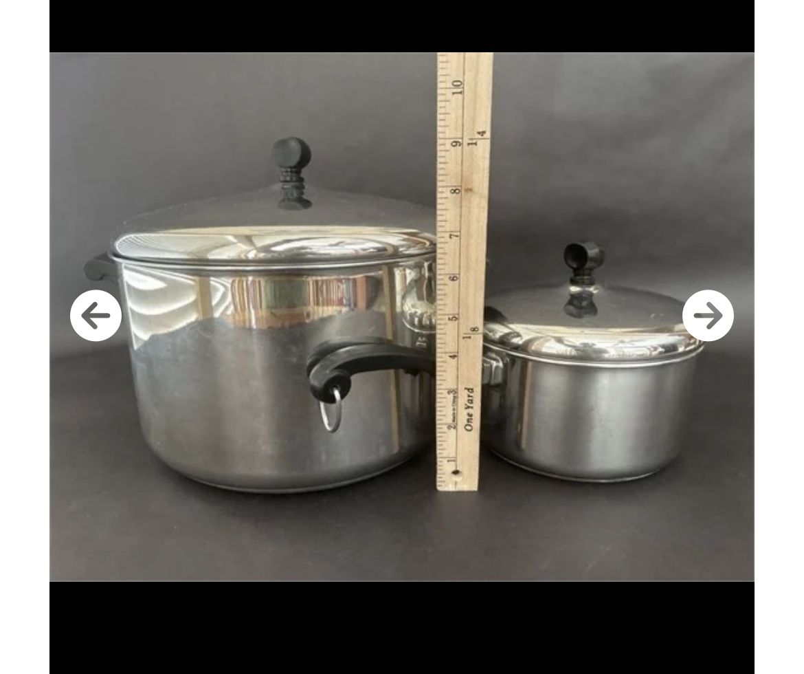 Aluminum Clad Faberware Pots with Lids