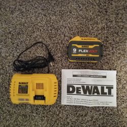 DeWalt Battery And Charger 9ah Flexvolt NEW 