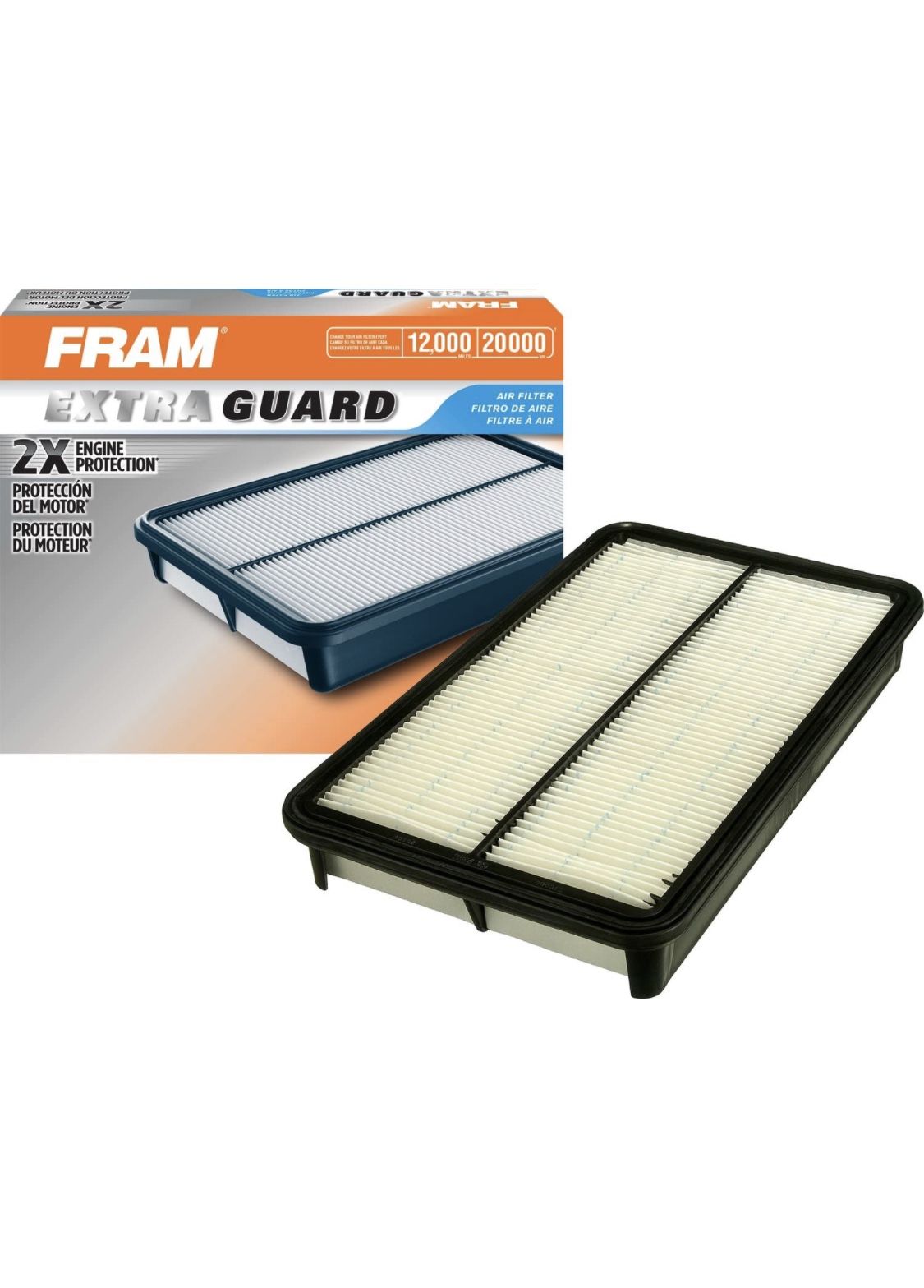 FRAM Extra Guard CA7351 Replacement Engine Air Filter for Select Toyota and Lexus Models, Provides Up to 12 Months or 12,000 Miles Filter Protection