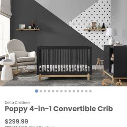 Brand New Delta Children 4 in 1 Crib