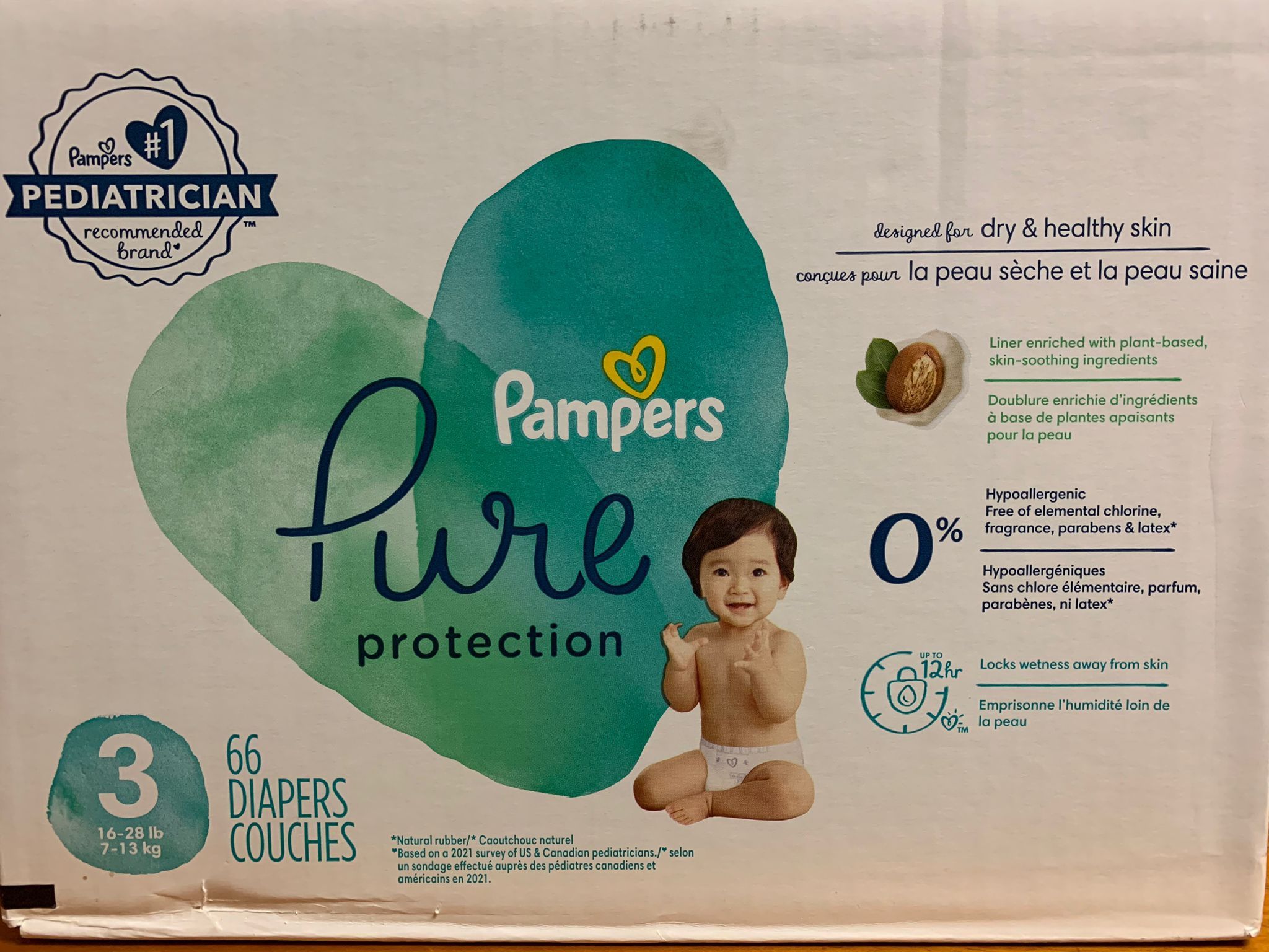 Pampers Pure Protection Size 3–66ct (*Please Read Post Description*)