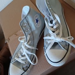 Grey High Top Chucks Mens Sz8 