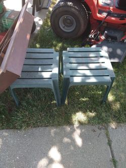 Patio side tables plastic