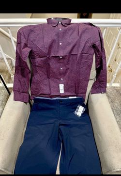 Brooks Brothers Men’s Outfit Bundle Shirt Medium + Dress Pants 32x30 New With Tags