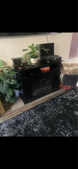 Black Electric fireplace