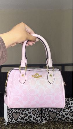 Pink coach hand bag