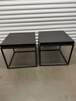 RH Nicholas Square Side Tables (Pair)