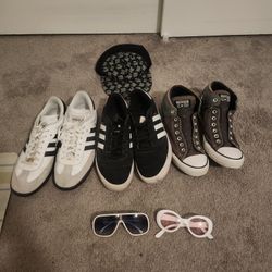 Adidas Shoe And Shade Lot $60 OR BEST OFFER (THREE SHOES, TWO SHADES, ONE YOUTH HAT READ DESCRIPT.)