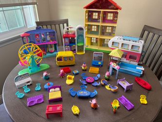 Peppa Pig Toy Playset Lot with Figures and Accessories