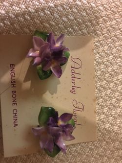 Antique china bone earrings