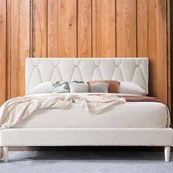 Queen Bed W/ Hybrid Mattres 