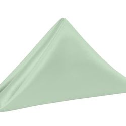 Sage Green Satin Dinner Napkins - 60