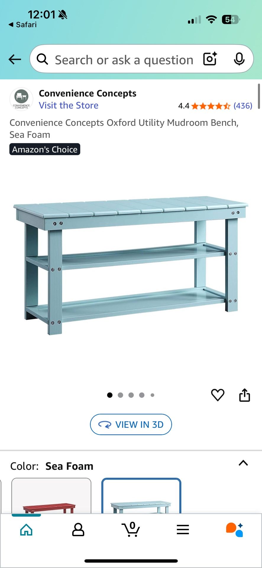 Blue Bench With Shelves (2)