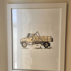 3 Framed Truck Art 12×15 
