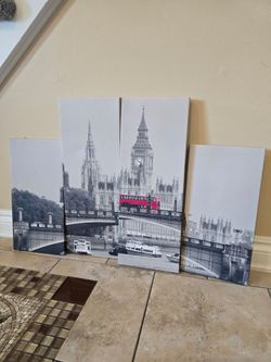 4 piece picture wall decor set