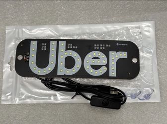 Taxi Rideshare Sign Light LED USB Car Sign Window Decor Windshield Lamp Display