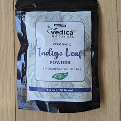 100% Organic Pure Indigo Leaf Powder For Hair 100 Gms 4 Oz Vedica Naturals Brand. For Gorgeous Hair! 