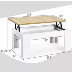 All New  43” Lift Top Coffee Table With Shelf