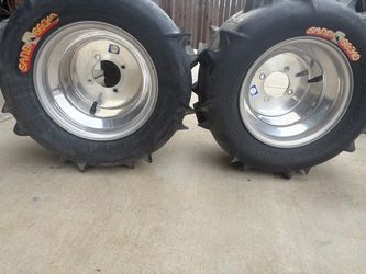ATV Quad rear paddle tires and rims