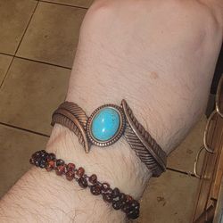 Turquoise And Copper Cufflet