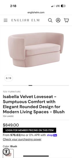 Pink Loveseat