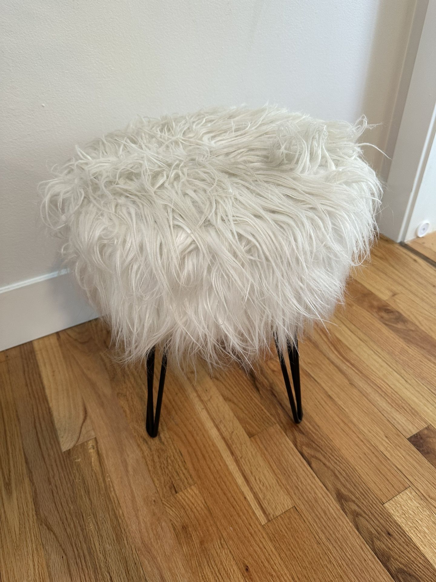 Faux Fur Stool