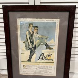 Vintage Wood Frame Lucite Hosiery