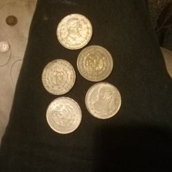 Five Silver Un Peso's (1(contact info removed))