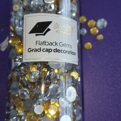 Gold & Clear/ Silver Flatback Gems Decoration