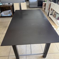 4 Italian A.Sibau Mid Century Modern Chairs + Table with 2 leaves