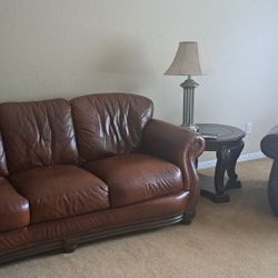 Leather Couch And Recliner 
