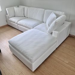 New White Sofa Cloud Couch Sectional