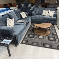 New Sofa & Loveseat Navy Blue 