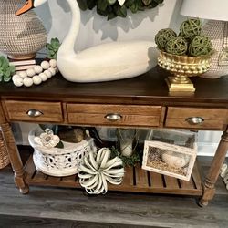 Long Wooden Console/ Kitchen Island 