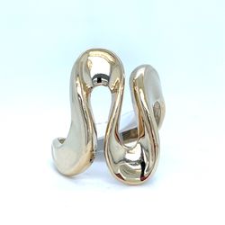 14Kt Yellow Gold Polished Swirl Ring 6.27g Size 8 I-1466